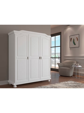 Inter Link Bauernschrank "Bastian" in Weiß - (B)150 x (H)180 x (T)56 cm