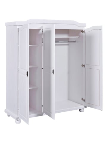 Inter Link Bauernschrank "Bastian" in Weiß - (B)150 x (H)180 x (T)56 cm