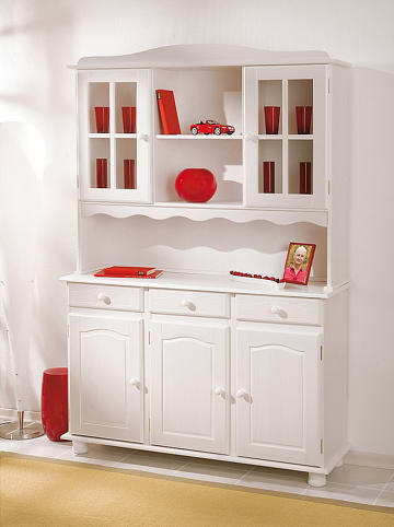 Inter Link Buffet "Siena" in Weiß - (B)130 x (H)200 x (T)43 cm