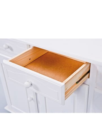 Inter Link Buffetkast "Siena" wit - (B)130 x (H)200 x (D)43 cm