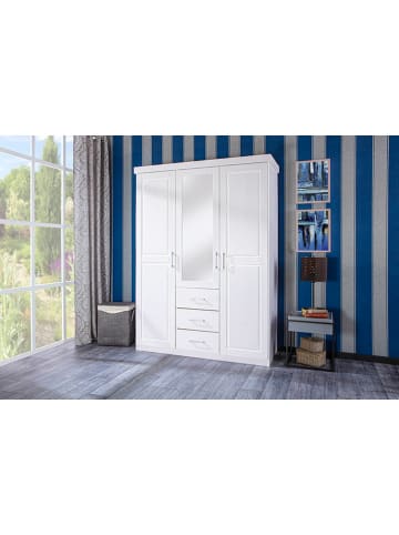 Inter Link Kledingkast "Geraldo" wit - (B)140 x (H)190 x (D)55 cm