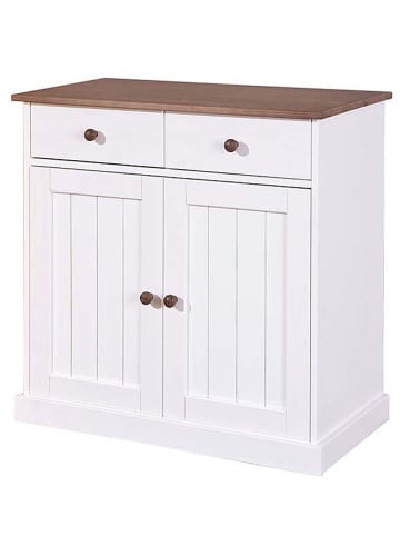 Inter Link Kast "Westerland" bruin/wit - (B)90 x (H)86 x (D)45 cm