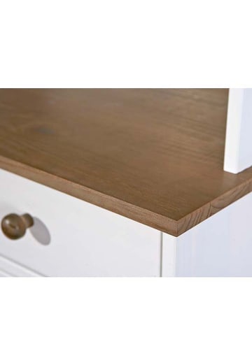 Inter Link Buffet "Westerland" in Weiß/ Braun - (B)90 x (H)191 x (T)45 cm