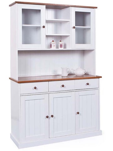 Inter Link Buffetkast "Westerland" wit/bruin - (B)131 x (H)191 x (D)45 cm