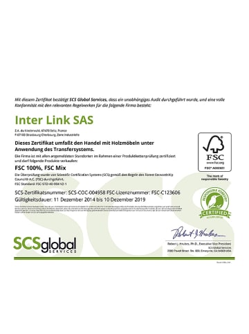 Inter Link Buffet "Westerland" in Weiß/ Braun - (B)131 x (H)205 x (T)45 cm