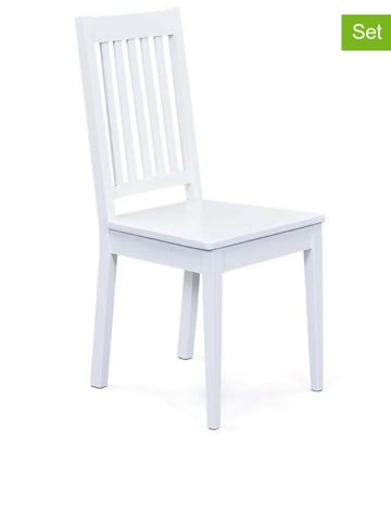 Inter Link 2-delige set: eetkamerstoelen "Westerland" wit - (B)42,5 x (H)95 x (D)50 cm