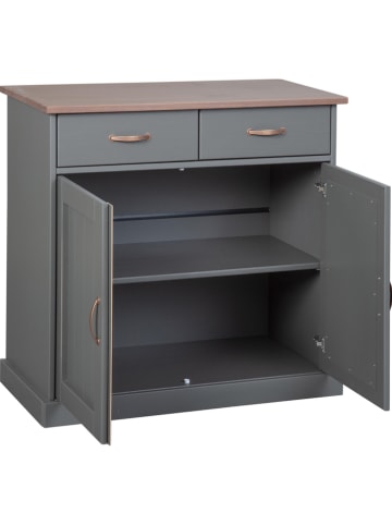 Inter Link Kommode "Luzerna" in Grau - (B)90 x (H)86 x (T)45 cm