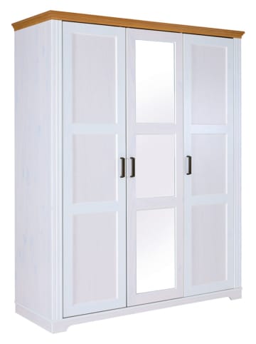 Inter Link Kleiderschrank "Maluno" in Weiß/ Hellbraun - (B)166 x (H)208 x (T)64 cm