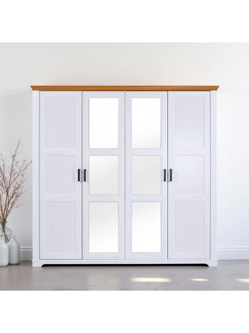 Inter Link Kleiderschrank "Maluno" in Weiß - (B)215 x (H)208 x (T)64 cm
