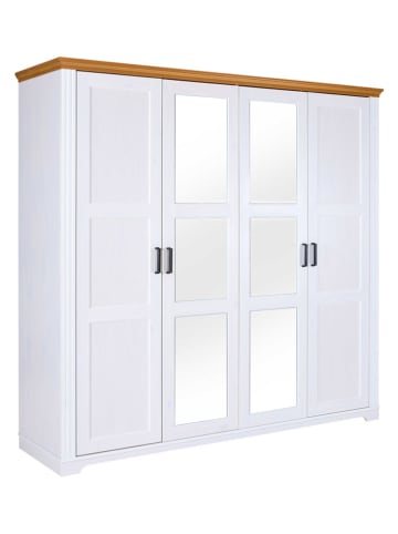 Inter Link Kleiderschrank "Maluno" in Weiß - (B)215 x (H)208 x (T)64 cm