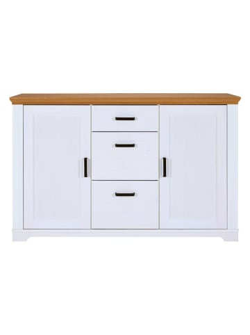 Inter Link Ladekast "Maluno" wit/lichtbruin - (B)166 x (H)104 x (D)48 cm