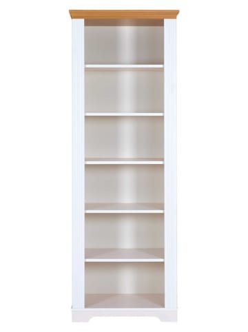 Inter Link Kast "Maluno" wit/lichtbruin - (B)68 x (H)193 x (D)41 cm