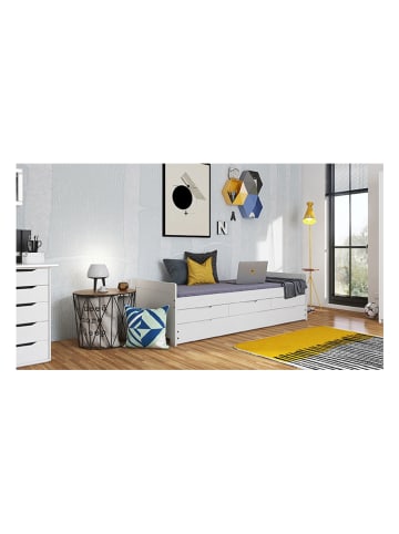 Inter Link Funktionsbett "Desert Rain" in Weiß - (L)200 x (B)90 cm