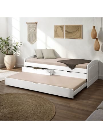 Inter Link Funktionsbett "Ried" in Weiß - (L)200 x (B)90 cm