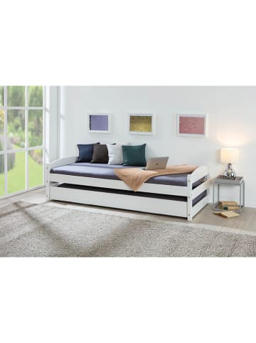 Inter Link Ausziehbett "Vindas" in Weiß - (L)200 x (B)90 cm