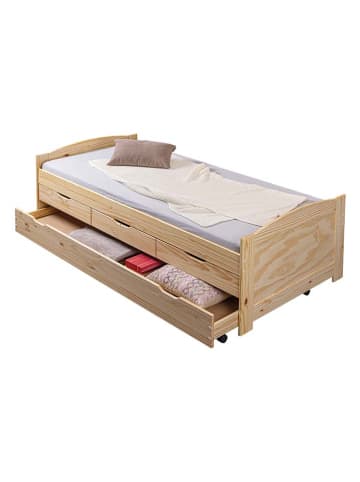 Inter Link Bett "Marinella" in Natur - (B)90 x (L)200 cm