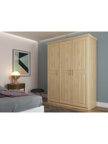 Inter Link Kleiderschrank "Pelle" in Hellbraun - (B)140 x (H)190 x (T)55 cm