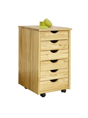 Inter Link Rollcontainer "Nils" in Natur - (B)36 x (H)65 x (T)40 cm