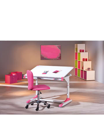 Inter Link Schreibtisch "2Colorido" in Weiß/ Grün/ Pink - (B)100 x (H)69 x (T)66 cm