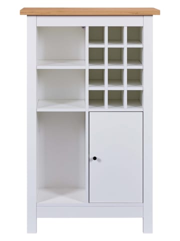 Inter Link Weinschrank "Julina" in Weiß - (B)76,8 x (H)124,4 x (T)33 cm
