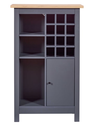 Inter Link Weinschrank "Nellina" in Anthrazit - (B)76,8 x (H)124,4 x (T)33 cm