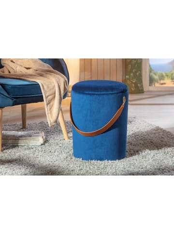 Inter Link Kruk met opbergruimte "Papua" blauw - (B)36 x (H)46 x (D)36 cm