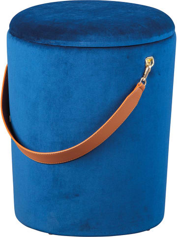 Inter Link Kruk met opbergruimte "Papua" blauw - (B)36 x (H)46 x (D)36 cm