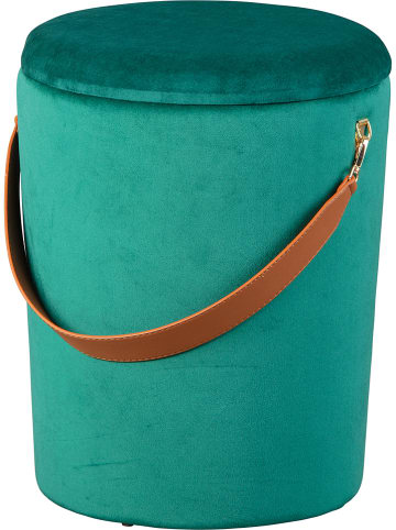 Inter Link Kruk met opbergruimte "Papua" groen - (B)36 x (H)46 x (D)36 cm