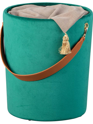 Inter Link Kruk met opbergruimte "Papua" groen - (B)36 x (H)46 x (D)36 cm