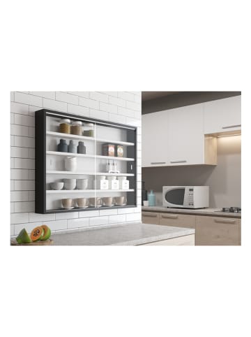 Inter Link Sammlervitrine "Collecty" in Schwarz/ Weiß - (B)80 x (H)60 x (T)9,5 cm
