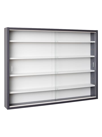 Inter Link Sammlervitrine "Collecty" in Grau/ Weiß - (B)80 x (H)60 x (T)9,5 cm