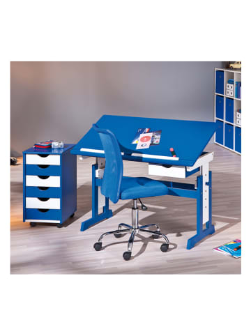 Inter Link Drehstuhl "Bonnie" in Blau - (B)43 x (H)98 x (T)56 cm