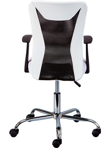 Inter Link Bureaustoel "Donny" wit/zwart - (B)55 x (H)95 x (D)54,5 cm