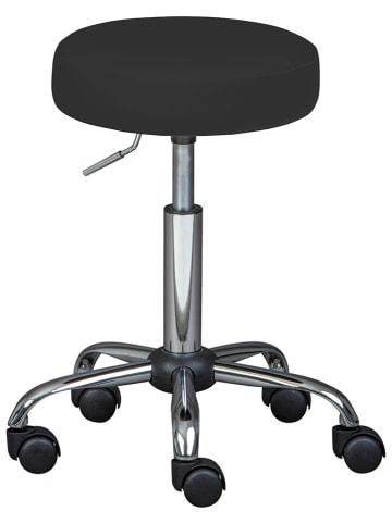 Inter Link Drehhocker "Asra" in Schwarz - (H)66 x Ø 33 cm