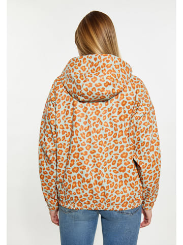 Schmuddelwedda Regenjacke in Türkis/ Orange