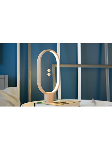 Designnest Lampa stołowa LED "Heng" w kolorze jasnobrązowym - 40 x 20 cm