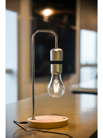 Designnest Lampa stołowa LED "Levitating Lamp" w kolorze srebrnym - 19 x 40 x 12 cm