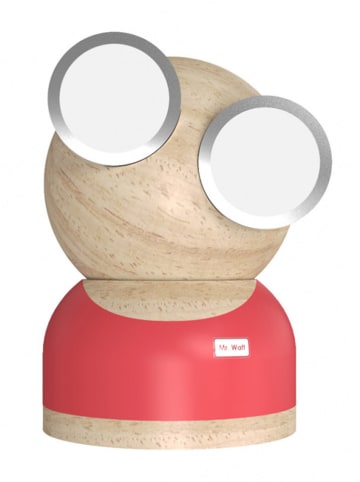 Designnest Ledtafellamp ''Mr. Watt'' lichtbruin/rood - (B)17 x (H)23 x (D)13 cm