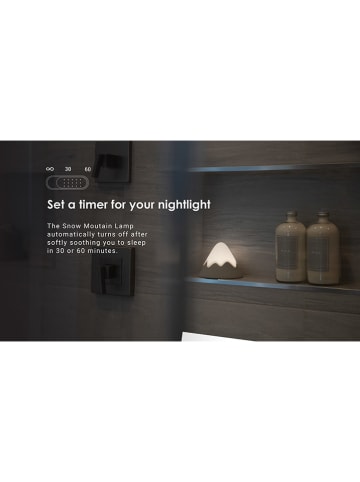 Designnest LED-Tischleuchte ''Snow Mountain'' in Grau - (H)10 x Ø 14 cm