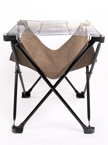 Designnest Feuerstelle ''FoldingFire'' in Schwarz/ Hellbraun - (B)41 x (H)52 x (T)41 cm