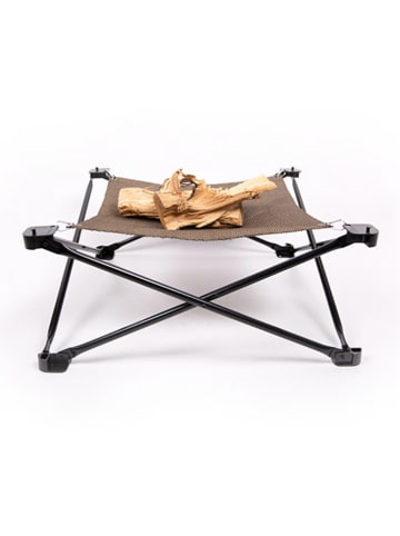 Designnest Feuerstelle ''FoldingFire'' in Schwarz/ Hellbraun - (B)41 x (H)52 x (T)41 cm