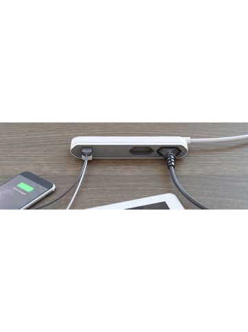 Designnest Steckdosenleiste in Schwarz/ Weiß