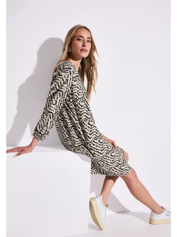 Street One Kleid in Creme/ Schwarz