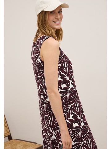 Cecil Kleid in Aubergine/ Weiß