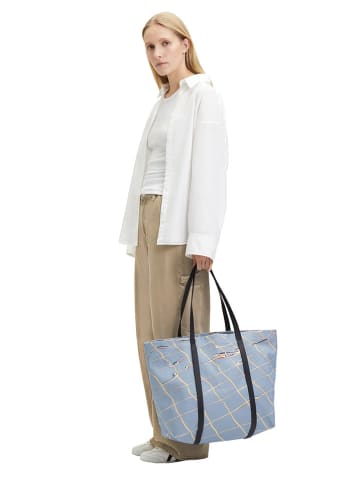 Liebeskind Berlin Leren schoudertas "Aurora" lichtblauw - (B)55 x (H)38 x (D)19 cm