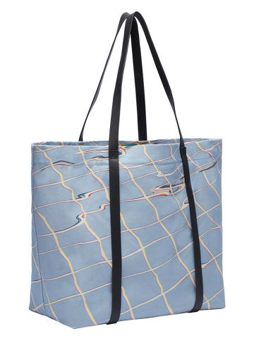 Liebeskind Berlin Leder-Schultertasche "Aurora" in Hellblau - (B)55 x (H)38 x (T)19 cm