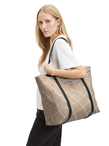 Liebeskind Berlin Shopper bag "Aurora" w kolorze beżowo-niebieskim - 55 x 38 x 19 cm