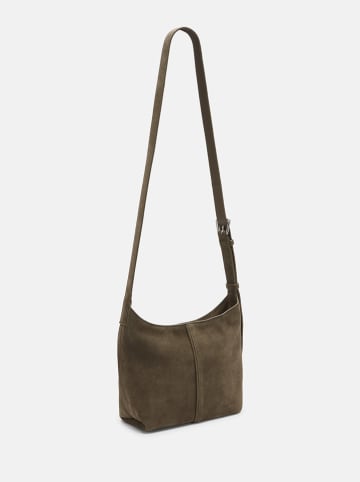 Liebeskind Berlin Leder-Umhängetasche "Demi" in Khaki - (B)19 x (H)20 x (T)10 cm