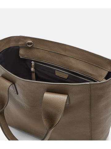 Liebeskind Berlin Skórzana torebka "Sienna" w kolorze khaki - 35 x 27 x 13 cm