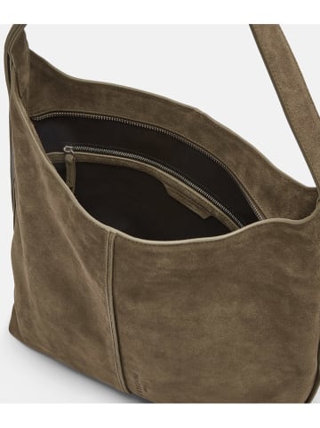 Liebeskind Berlin Leren schoudertas "Demi" kaki - (B)31 x (H)30 x (D)11 cm